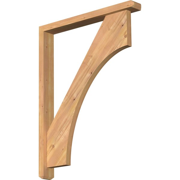 Ekena Millwork Westlake Craftsman Smooth Bracket w/ Offset Brace, Western Red Cedar, 3 1/2"W x 28"D x 36"H BKT0402X28X36WTL04SWR - main